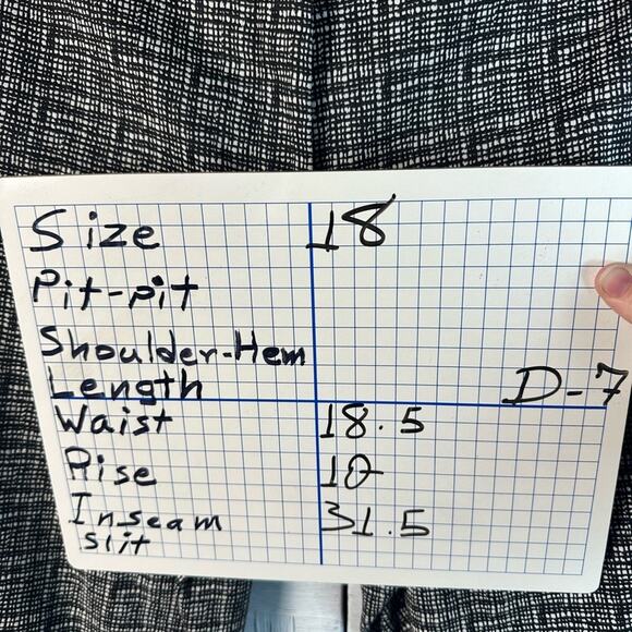 Lane Bryant black white plaid trouser dress pants with pockets plaid plus size - Picture 9 of 9